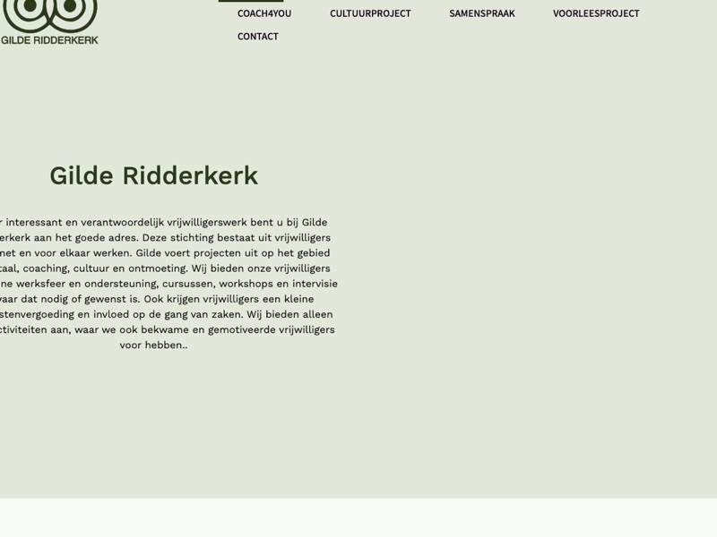 Website Gilde Ridderkerk