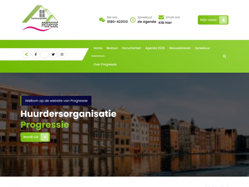 Website Huurdersorganisatie Progressie
